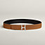 View: , Script belt buckle & Reversible leather strap 38 mm