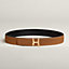 View: , Script belt buckle & Reversible leather strap 38 mm