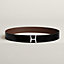 View: , Script belt buckle & Reversible leather strap 38 mm