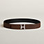 View: , Script belt buckle & Reversible leather strap 38 mm