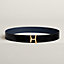 View: , Script belt buckle & Reversible leather strap 38 mm