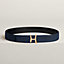 View: , Script belt buckle & Reversible leather strap 38 mm