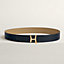View: , Script belt buckle & Reversible leather strap 38 mm
