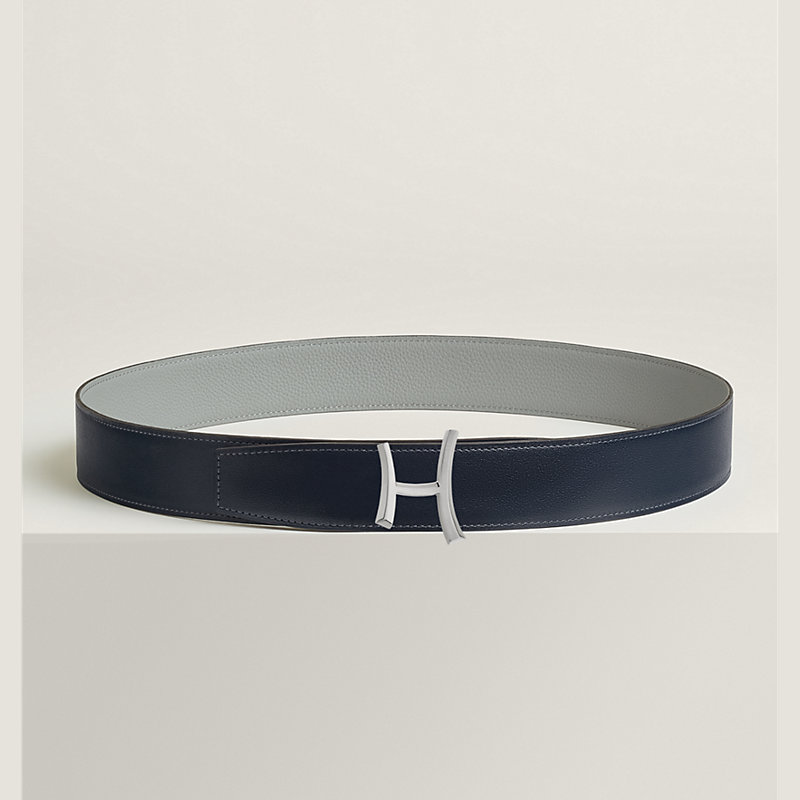 Script belt buckle & Reversible leather strap 38 mm