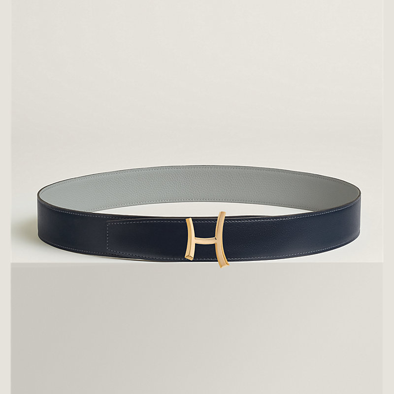 Script belt buckle & Reversible leather strap 38 mm