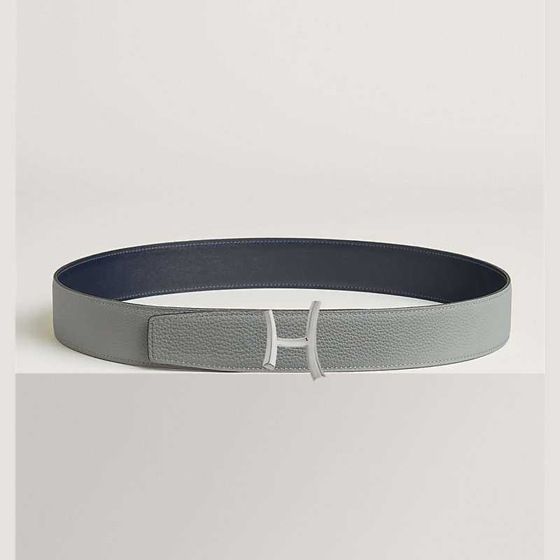 Script belt buckle & Reversible leather strap 38 mm
