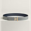 Script belt buckle & Reversible leather strap 38 mm, view 2 of 2