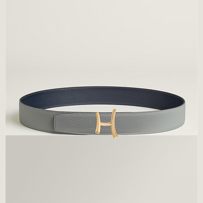Script belt buckle & Reversible leather strap 38 mm