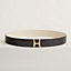 View: , Script belt buckle & Reversible leather strap 38 mm