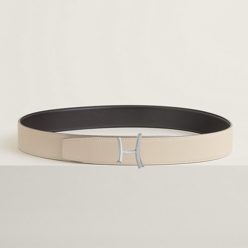 Script belt buckle & Reversible leather strap 38 mm