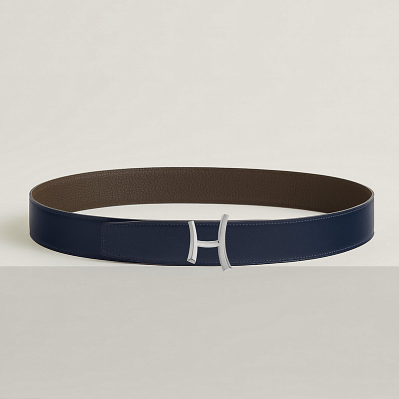 Script belt buckle & Reversible leather strap 38 mm