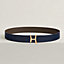 View: , Script belt buckle & Reversible leather strap 38 mm