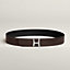 Script belt buckle & Reversible leather strap 38 mm, view 2 of 3