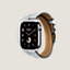 View: side, Series 10 case & Band Apple Watch Hermès Double Tour 42 mm Attelage