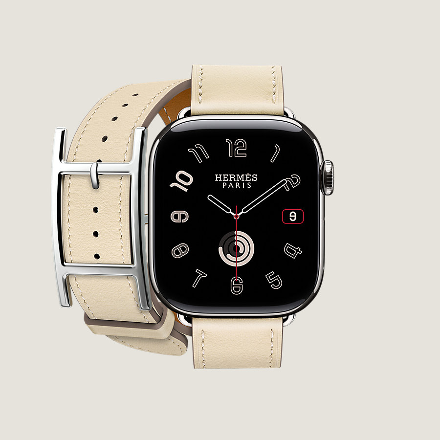 Series 10 case & Band Apple Watch Hermès Double Tour 42 mm Hapi