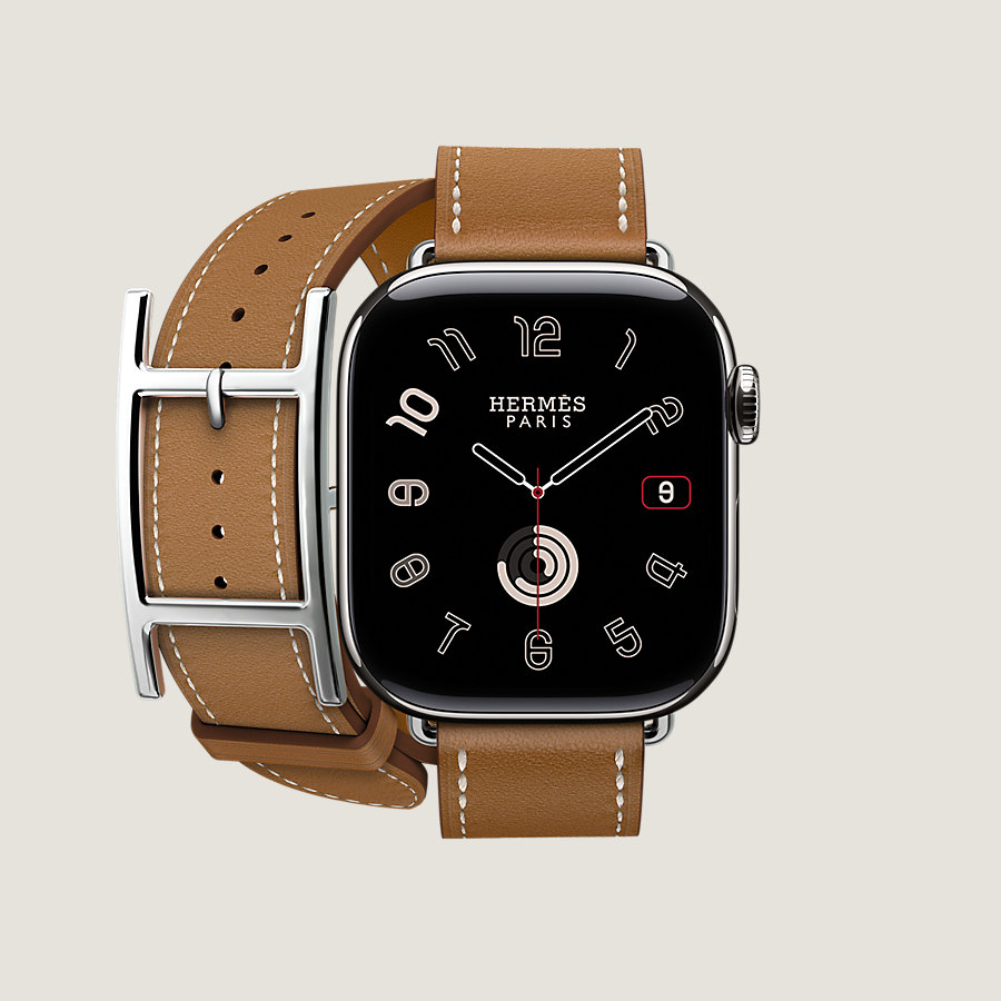 Series 10 case & Band Apple Watch Hermès Double Tour 42 mm Hapi