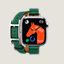 View: front, Series 10 case & Band Apple Watch Hermès Double Tour 42 mm Hapi Attelage