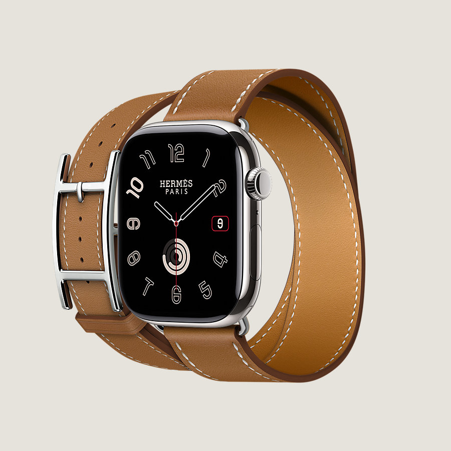 Series 10 case & Band Apple Watch Hermès Double Tour 46 mm Hapi