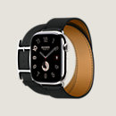 View: side, Series 10 case & Band Apple Watch Hermès Double Tour 46 mm Hapi