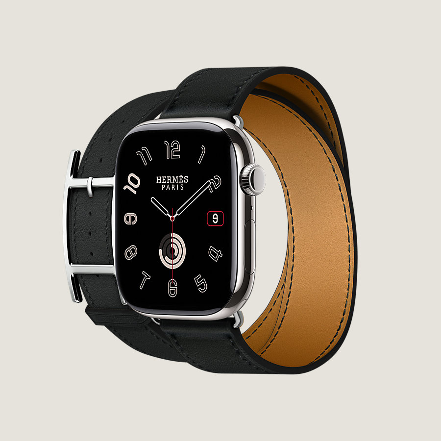 Series 10 case & Band Apple Watch Hermès Double Tour 46 mm Hapi