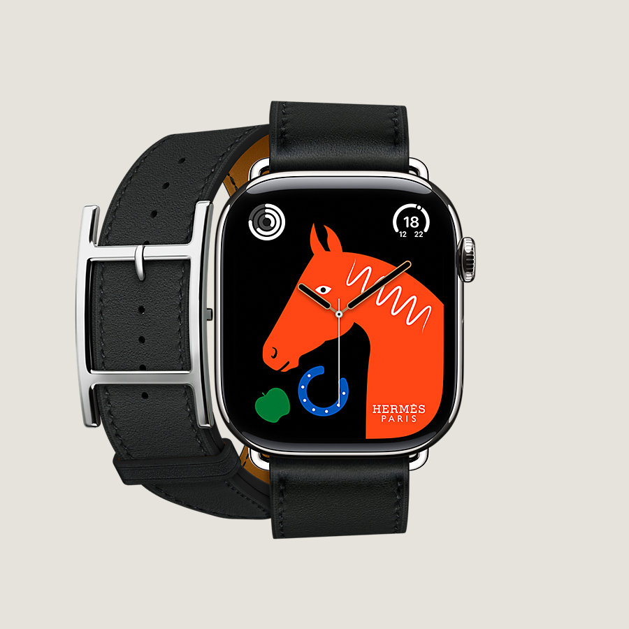 Series 10 case & Band Apple Watch Hermès Double Tour 46 mm Hapi