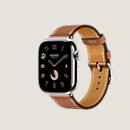 View: side, Series 10 case & Band Apple Watch Hermès Single Tour 42 mm