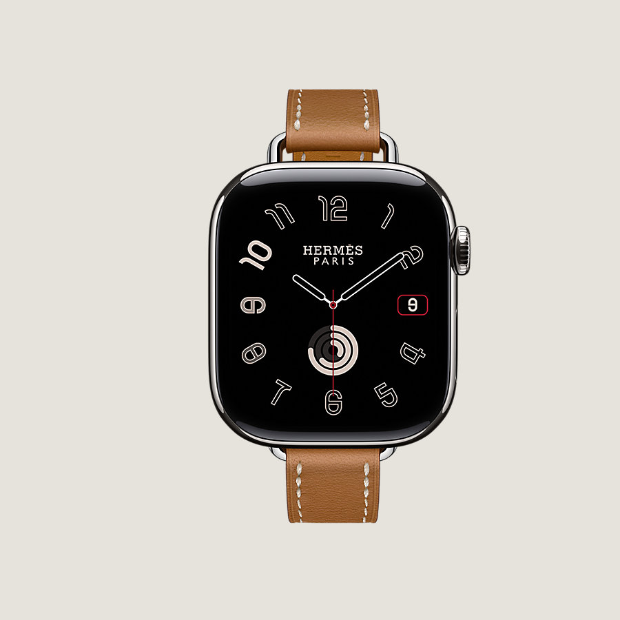 Series 10 case & Band Apple Watch Hermès Single Tour 42 mm Attelage