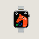 View: front, Series 10 case & Band Apple Watch Hermès Single Tour 42 mm Attelage