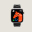 View: front, Series 10 case & Band Apple Watch Hermès Single Tour 42 mm Deployment Buckle Kilim