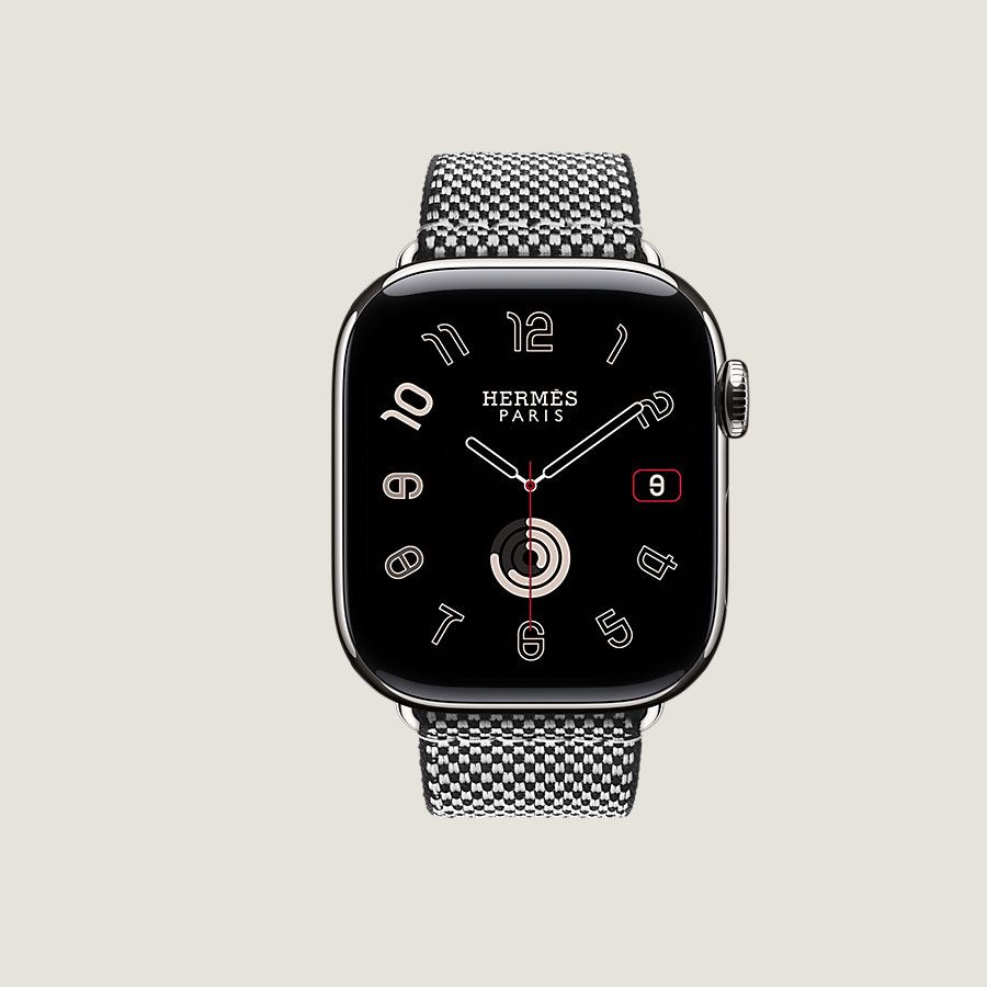 Series 10 case & Band Apple Watch Hermès Single Tour 42 mm Toile H