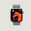 View: front, Series 10 case & Band Apple Watch Hermès Single Tour 42 mm Toile H