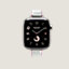 View: front, Series 10 case & Band Apple Watch Hermès Single Tour 42 mm Twill Jump Attelage