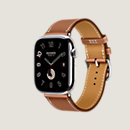 View: side, Series 10 case & Band Apple Watch Hermès Single Tour 46 mm