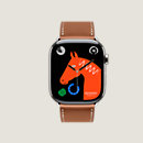 View: front, Series 10 case & Band Apple Watch Hermès Single Tour 46 mm