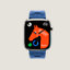 View: front, Series 10 case & Band Apple Watch Hermès Single Tour 46 mm Deployment Buckle Kilim