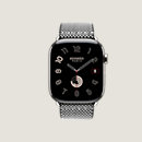 View: front, Series 10 case & Band Apple Watch Hermès Single Tour 46 mm Toile H