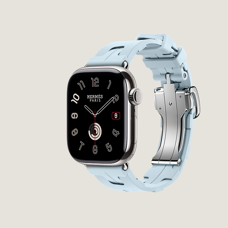 Series 10表盘 & Apple Watch Hermès 42毫米单圈Kilim折叠扣表带