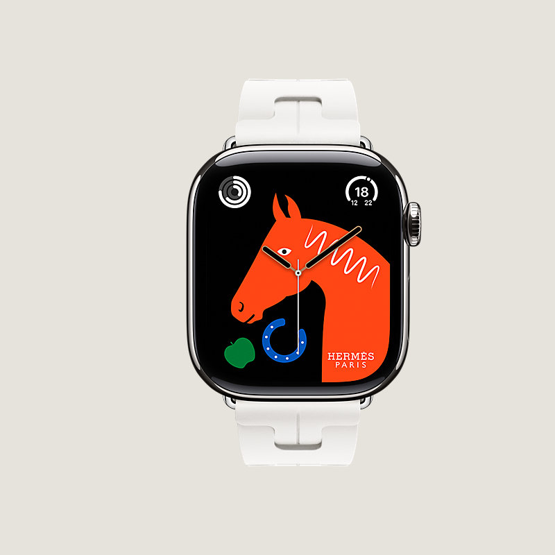 Series 10表盘 & Apple Watch Hermès 42毫米单圈Kilim折叠扣表带
