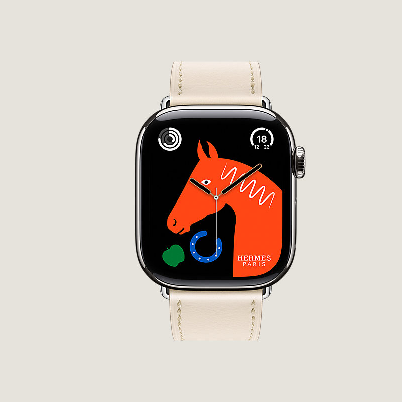Series 10表盘 & Apple Watch Hermès 42毫米单圈表带