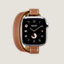 视图: 正面图, Series 10表盘 & Apple Watch Hermès 42毫米双圈Attelage表带