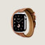 视图: 侧面图, Series 10表盘 & Apple Watch Hermès 42毫米双圈Attelage表带