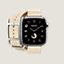 视图: 正面图, Series 10表盘 & Apple Watch Hermès 42毫米双圈Hapi表带
