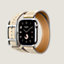 视图: 侧面图, Series 10表盘 & Apple Watch Hermès 42毫米双圈Hapi表带