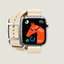 视图: 正面图, Series 10表盘 & Apple Watch Hermès 42毫米双圈Hapi表带