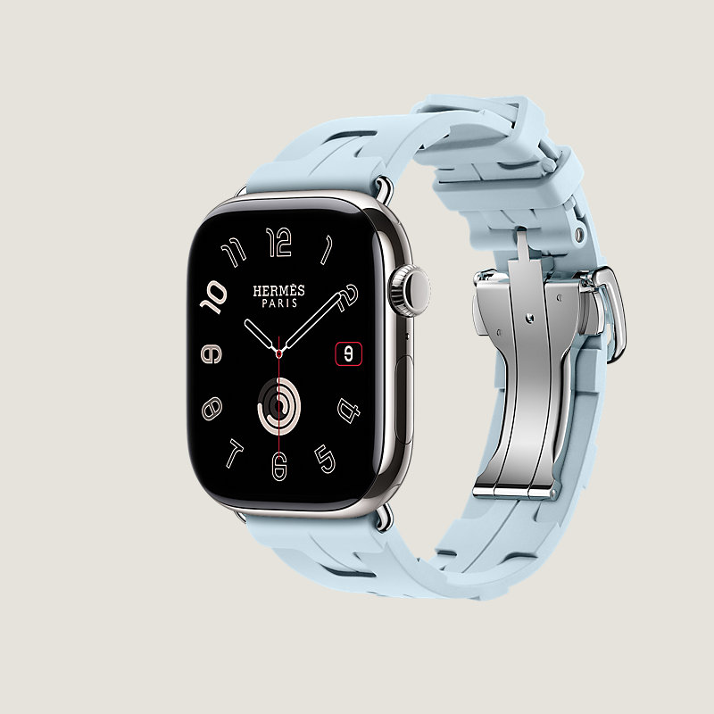 Series 10表盘 & Apple Watch Hermès 46毫米单圈Kilim折叠扣表带