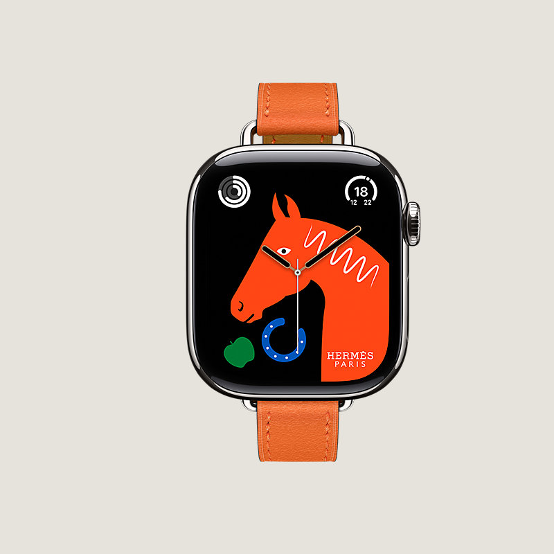 Series 11表盘 & Apple Watch Hermès 42毫米单圈Attelage表带