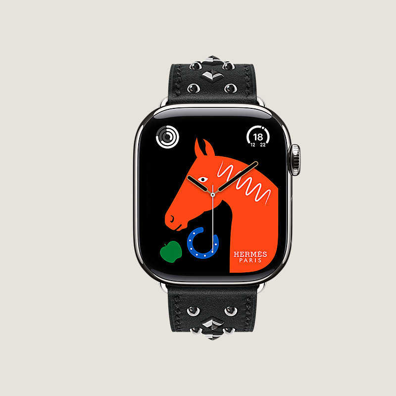 Series 11表盘 & Apple Watch Hermès 42毫米单圈Clou Medor Rock表带