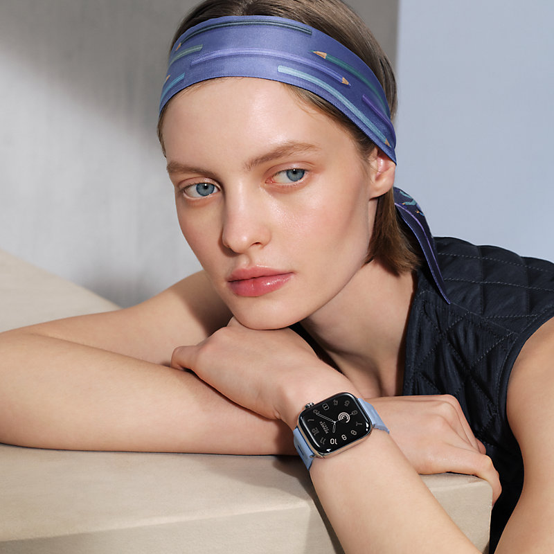 Series 11表盘 & Apple Watch Hermès 42毫米单圈Kilim折叠扣表带