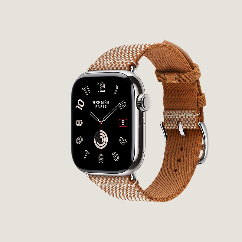 Series 11表盘 & Apple Watch Hermès 42毫米单圈Toile H表带