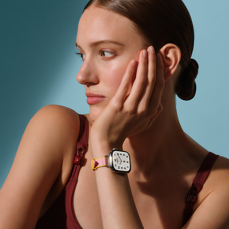 Series 11表盘 & Apple Watch Hermès 42毫米单圈Twill Jump Attelage表带